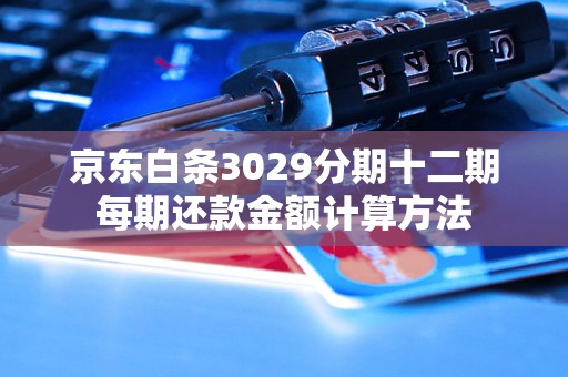 京东白条3029分期十二期每期还款金额计算方法