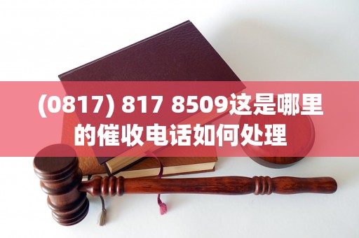 (0817) 817 8509这是哪里的催收电话如何处理