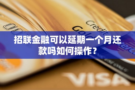 招联金融可以延期一个月还款吗如何操作？