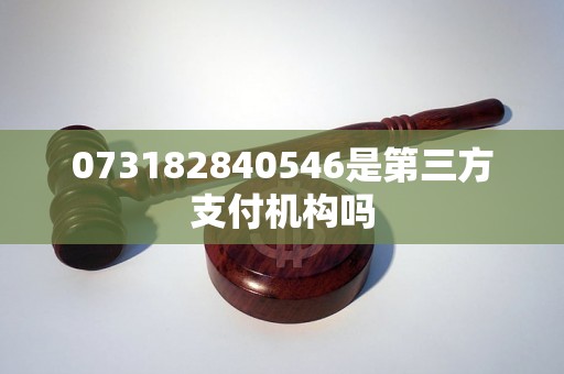 073182840546是第三方支付机构吗