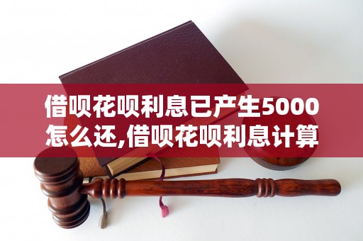 借呗花呗利息已产生5000怎么还,借呗花呗利息计算方法