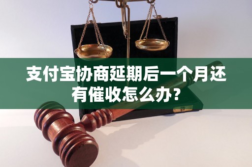 支付宝协商延期后一个月还有催收怎么办？