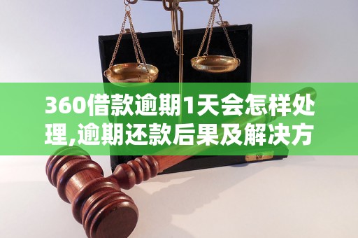 360借款逾期1天会怎样处理,逾期还款后果及解决方法