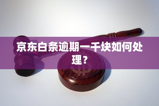 京东白条逾期一千块如何处理？