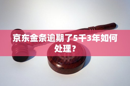 京东金条逾期了5千3年如何处理？