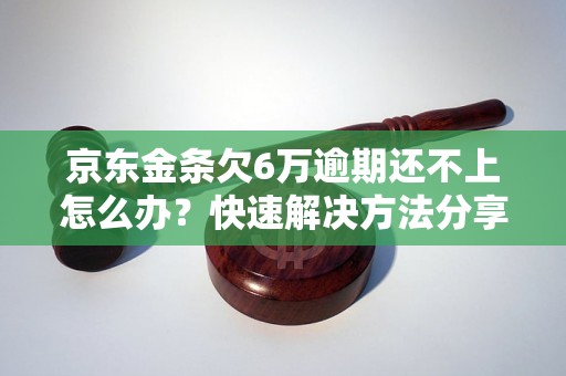 京东金条欠6万逾期还不上怎么办？快速解决方法分享