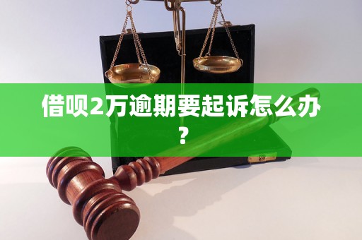 借呗2万逾期要起诉怎么办？