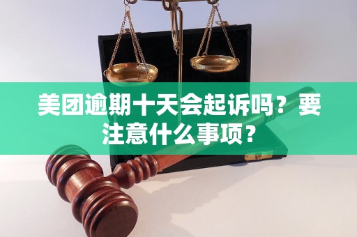 美团逾期十天会起诉吗？要注意什么事项？