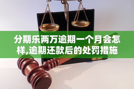 分期乐两万逾期一个月会怎样,逾期还款后的处罚措施是什么