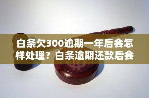 白条欠300逾期一年后会怎样处理？白条逾期还款后会有什么后果？