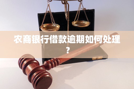 农商银行借款逾期如何处理？