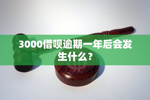 3000借呗逾期一年后会发生什么？