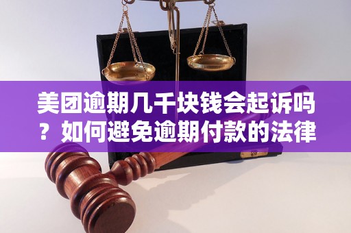 美团逾期几千块钱会起诉吗？如何避免逾期付款的法律风险？