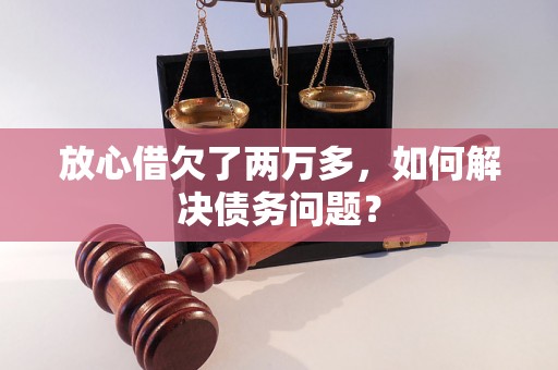 放心借欠了两万多，如何解决债务问题？