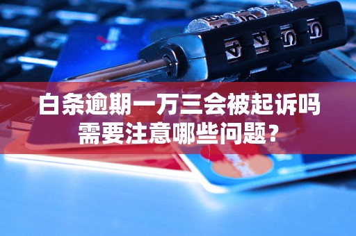 白条逾期一万三会被起诉吗需要注意哪些问题？