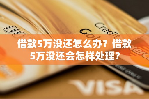 借款5万没还怎么办？借款5万没还会怎样处理？