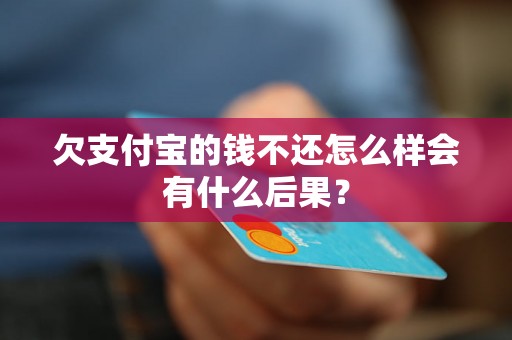 欠支付宝的钱不还怎么样会有什么后果？