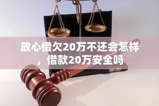 放心借欠20万不还会怎样，借款20万安全吗