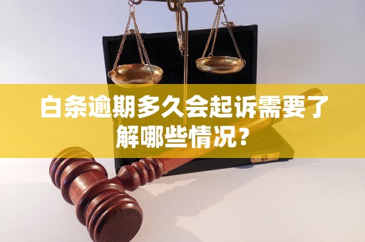 白条逾期多久会起诉需要了解哪些情况？