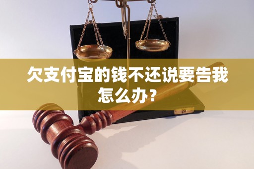 欠支付宝的钱不还说要告我怎么办？