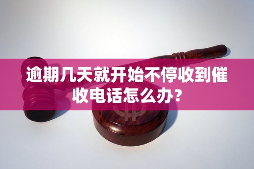 逾期几天就开始不停收到催收电话怎么办？