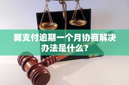 翼支付逾期一个月协商解决办法是什么？