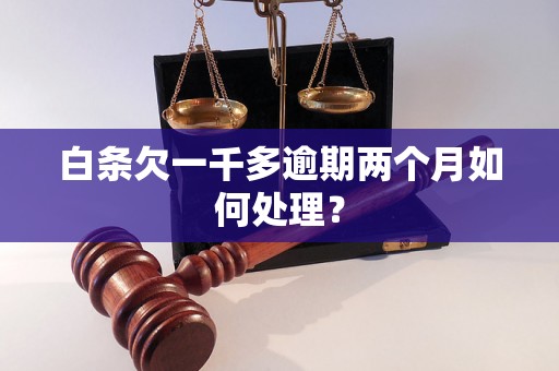 白条欠一千多逾期两个月如何处理？