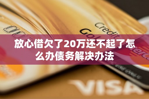 放心借欠了20万还不起了怎么办债务解决办法