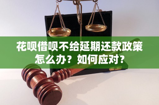 花呗借呗不给延期还款政策怎么办？如何应对？