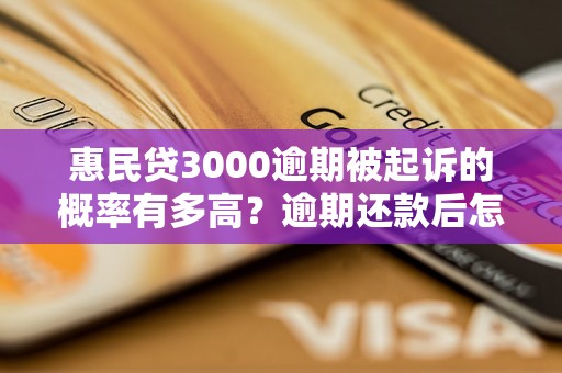 惠民贷3000逾期被起诉的概率有多高？逾期还款后怎么办理？