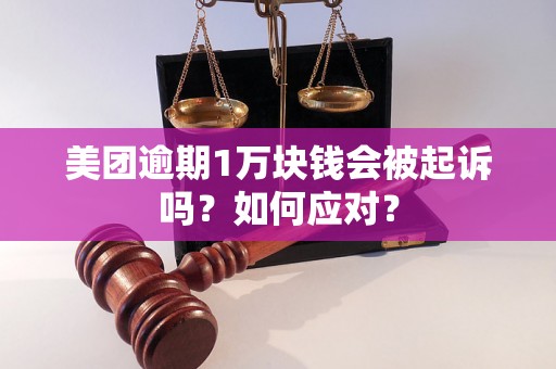 美团逾期1万块钱会被起诉吗？如何应对？