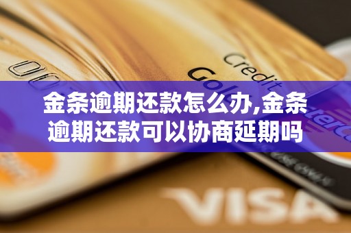 金条逾期还款怎么办,金条逾期还款可以协商延期吗