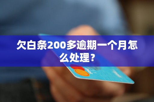 欠白条200多逾期一个月怎么处理？