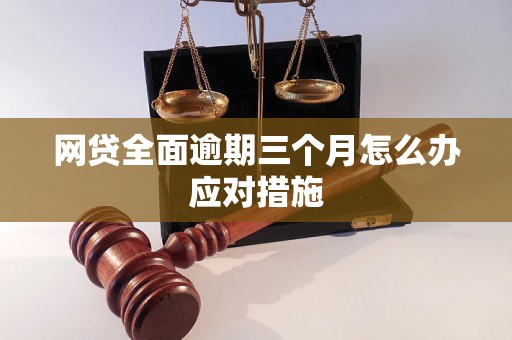 网贷全面逾期三个月怎么办应对措施