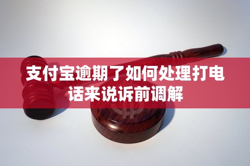 支付宝逾期了如何处理打电话来说诉前调解