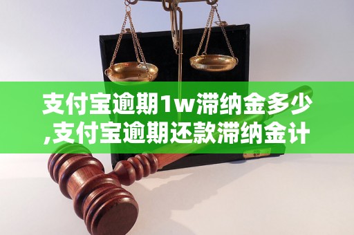 支付宝逾期1w滞纳金多少,支付宝逾期还款滞纳金计算公式