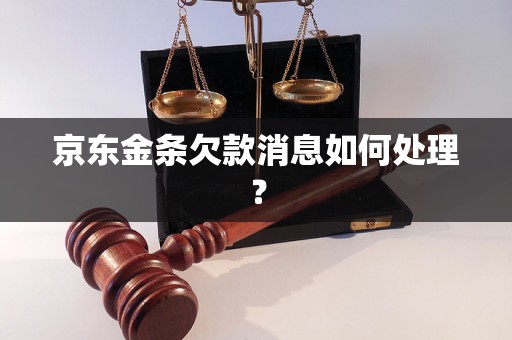 京东金条欠款消息如何处理？