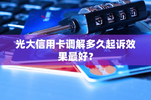 光大信用卡调解多久起诉效果最好？