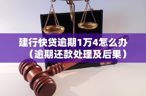 建行快贷逾期1万4怎么办（逾期还款处理及后果）