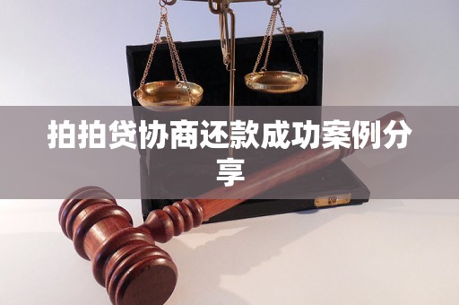 拍拍贷协商还款成功案例分享