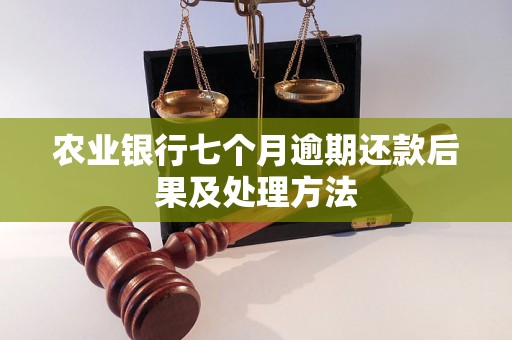 农业银行七个月逾期还款后果及处理方法