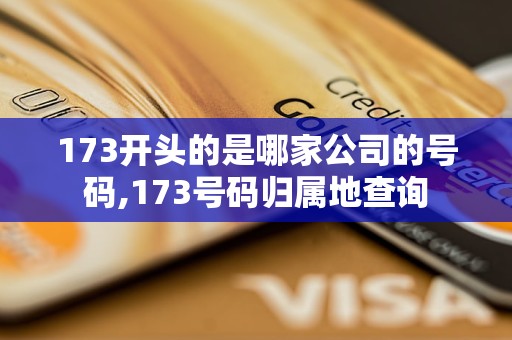 173开头的是哪家公司的号码,173号码归属地查询