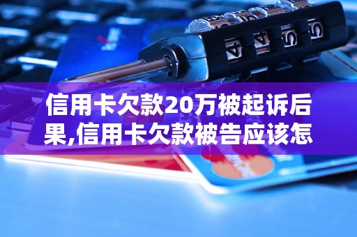 信用卡欠款20万被起诉后果,信用卡欠款被告应该怎么应对