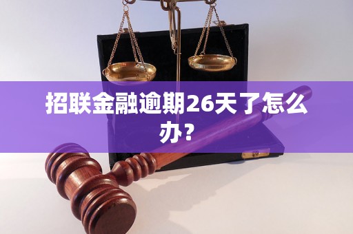 招联金融逾期26天了怎么办？