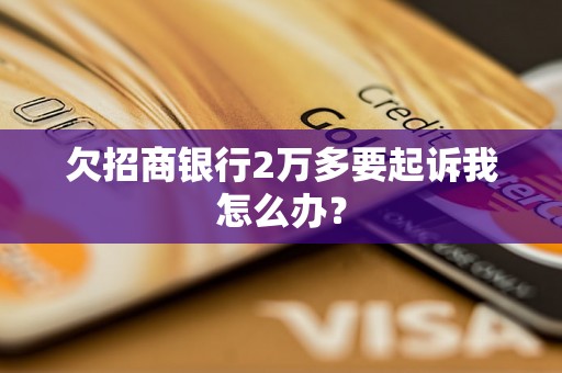 欠招商银行2万多要起诉我怎么办？
