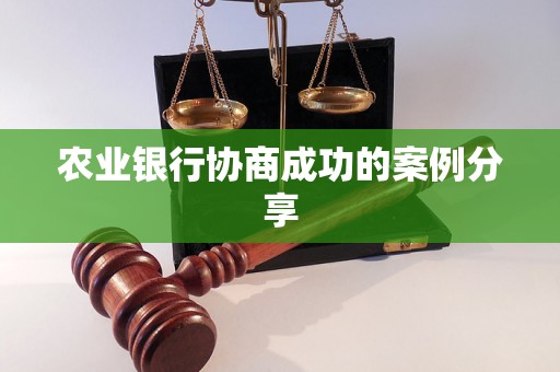 农业银行协商成功的案例分享