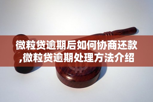 微粒贷逾期后如何协商还款,微粒贷逾期处理方法介绍