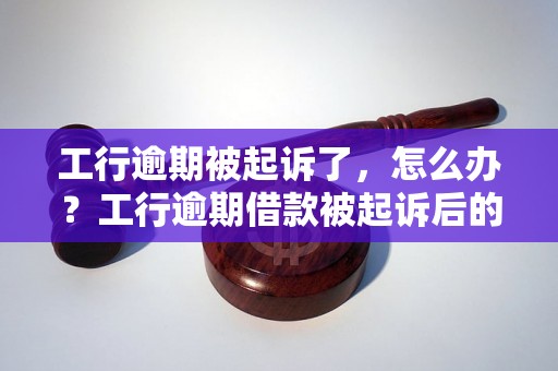 工行逾期被起诉了，怎么办？工行逾期借款被起诉后的解决方法