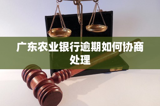 广东农业银行逾期如何协商处理