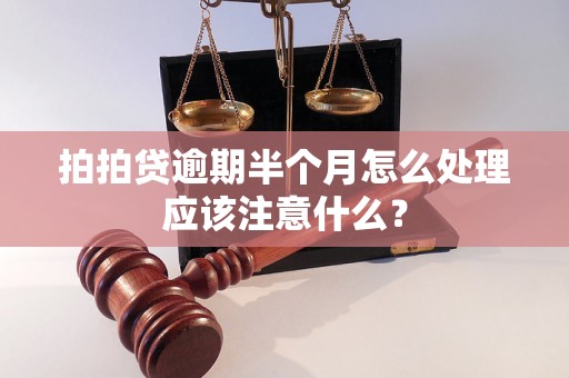 拍拍贷逾期半个月怎么处理应该注意什么？